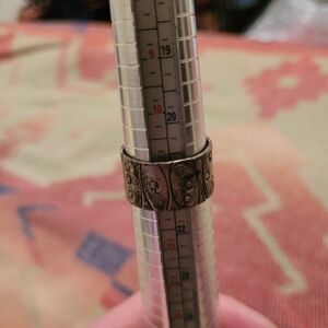 Men's Vintage, Silver Floral Pattern Ring,  Size 11